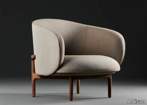 MELA - Fabric armchair with armrests _ Artisan