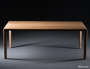 NEVA - Rectangular solid wood dining table _ Artisan