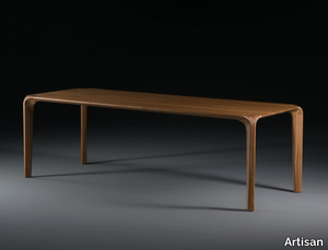 FLOW - Rectangular solid wood dining table _ Artisan