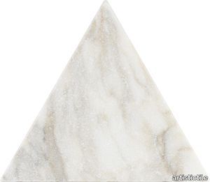 Tumbled Triangle Calacatta Gold Marble Tile