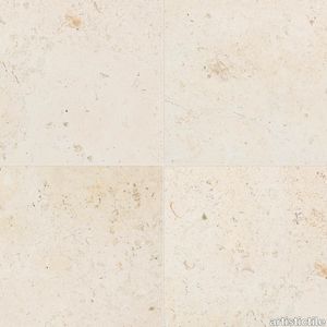 Crema Luna Limestone Tile Honed 18" x 18" x 3/8" Stone Aris Edge