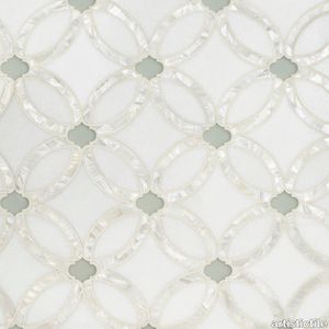 Allison Thassos Marble Waterjet Mosaic Mixed Finish Stone