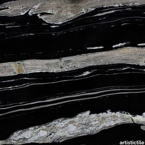 Brazilian Black Rush Granite Slab 3/4" Polished Stone