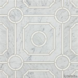 Gazebo Bianco Carrara Waterjet Mosaic