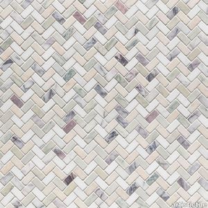 Gin Fizz Mosaic Honed Stone Herringbone 1.5cm X 3.0cm
