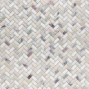 Gin Fizz Mosaic Honed Stone Herringbone 1.5cm X 3.0cm