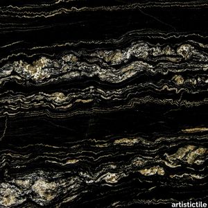 Kalandula Black Quartzite Slab 3/4" Leather Stone