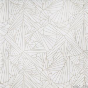 Origami Alta White Marble Waterjet Mosaic Polished Stone