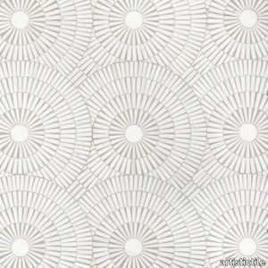 Motor City Circles Bianco Dolomiti Dolomite Mosaic