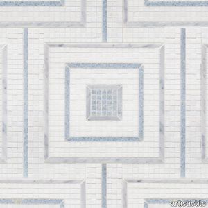 Morningside Heights Square Blue Mosaic