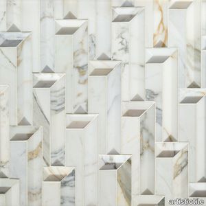 Steps Calacatta Gold Marble Mosaic Dimensional