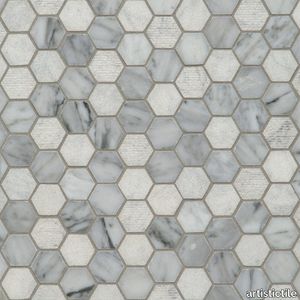 Textura Bianco Carrara Marble Mosaic