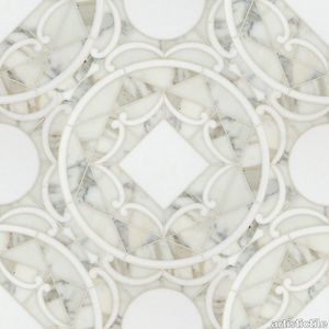 Vecchia Romana Calacatta Gold Waterjet Mosaic Polished Stone