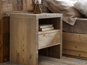 GIOIA - Rectangular wooden bedside table with drawers _ Arvestyle