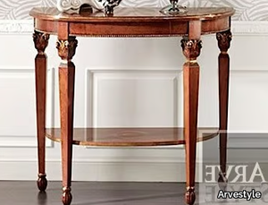 VANIA - Demilune solid wood console table _ Arvestyle