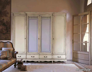 FENICE - Wood and glass wardrobe with drawers _ Arvestyle