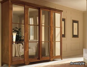 SALIERI - Mirrored solid wood wardrobe _ Arvestyle