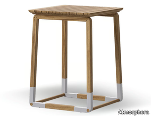 CYCLE - Square teak garden side table _ Atmosphera