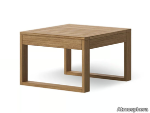 DESERT - Square low teak garden side table _ Atmosphera