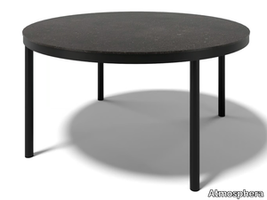 DULTON - Round aluminium and stoneware table _ Atmosphera