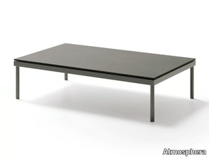 FLASH - Rectangular glass and aluminium garden side table _ Atmosphera