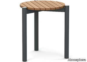 LOBSTER - Round teak high side table _ Atmosphera