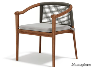 LODGE - Teak garden chair with armrests _ Atmosphera