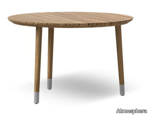 MEDUSA - Round low teak garden side table _ Atmosphera