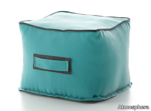 SOFT 60 - Square technical fabric garden pouf with removable cover _ Atmosphera