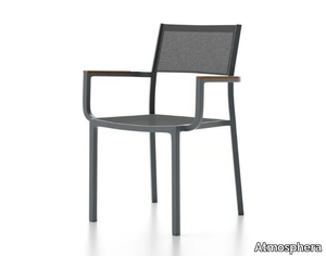 SUNNY - Stackable aluminium garden chair with armrests _ Atmosphera