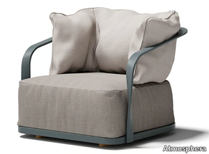 TANGO - Fabric garden armchair with removable cover with armrests _ Atmosphera