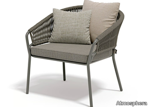 PLEASURE 2.0 - Aluminium and garden armchair with armrests _ Atmosphera