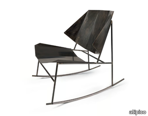 TERRA - Rocking iron garden armchair _ atipico