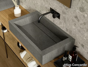 HABITAT DIALOGO - Countertop porcelain stoneware washbasin _ Atlas Concorde