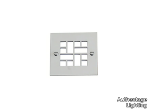 GRILLE CARRÉ DÉCO - Outdoor wall-mounted LED brass steplight _ Authentage Lighting