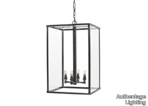 VITRINE PETITE LANTERN SUSPENSION - Brass pendant lamp _ Authentage Lighting