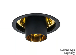 AUREOLE LONG TUBE GOLD REFLECTOR - Semi-inset aluminium spotlight _ Authentage Lighting