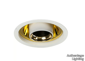 AUREOLE SHORT TUBE GOLD REFLECTOR - Recessed aluminium spotlight _ Authentage Lighting