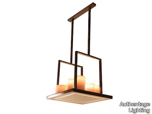 BELLEFEU CARRÉ - Brass ceiling lamp _ Authentage Lighting