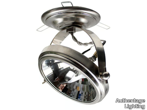 CENTONZE ROSAS WITH SPRINGS - Ceiling adjustable clamp brass spotlight _ Authentage Lighting