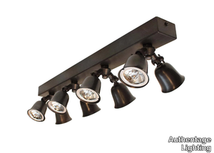 FLEURE TWIN ON PROFILE - LED adjustable brass ceiling lamp _ Authentage Lighting