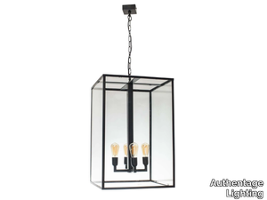 VITRINE LANTERN 4L - LED brass pendant lamp _ Authentage Lighting