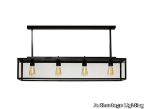 VITRINE LONG TUBE - LED brass ceiling lamp _ Authentage Lighting