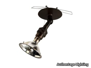 MARRON DISC WITH SPRINGS - Clamp brass spotlight _ Authentage Lighting