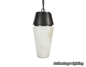 ALB - Alabaster and brass pendant lamp _ Authentage Lighting