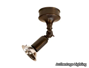 FISTON ON ROUND BASE - Adjustable brass spotlight _ Authentage Lighting