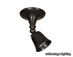 FLEURE MOUNTED BASE - Ceiling adjustable LED brass spotlight _ Authentage Lighting