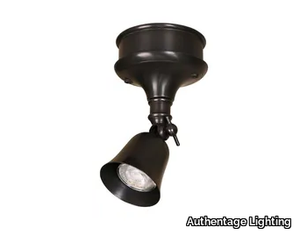 FLEURE ON ROUND BASE - LED adjustable ceiling brass spotlight _ Authentage Lighting