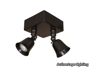 FLEURE ON SQUARE BASE MEDIUM - Adjustable LED brass ceiling lamp _ Authentage Lighting