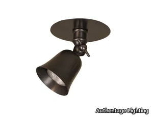 FLEURE DISC WITH SPRINGS - Ceiling LED adjustable brass spotlight _ Authentage Lighting
